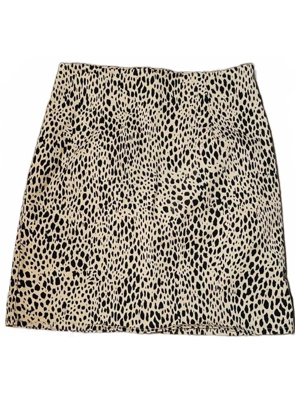 Brandy Melville Skirt CheetahPrint Knee Length Made In Italy